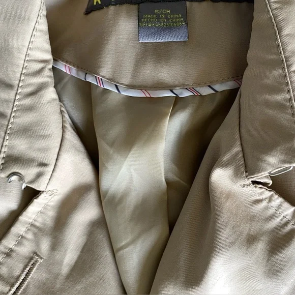 Kenneth Cole trench coat, khaki, small - Picture 7 of 10